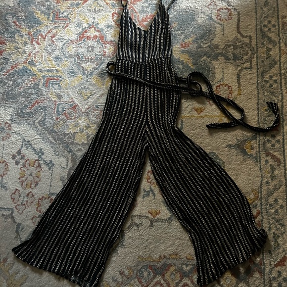 Blue Rain Patterned Jumpsuit - Picture 2 of 3